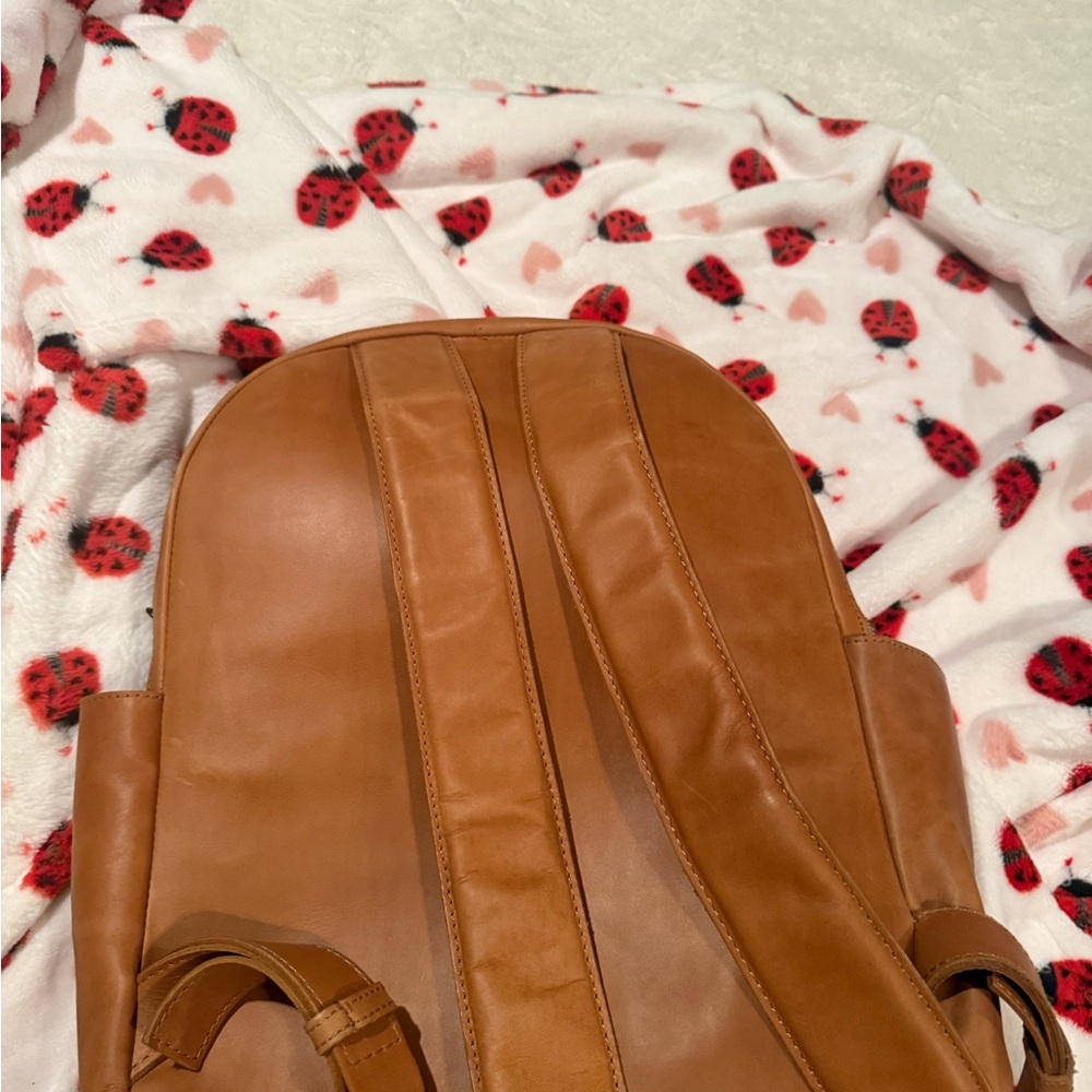 Able Tan Leather Backpack - Picture 6 of 9